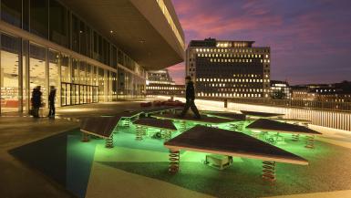 Isflagerne har fået lys og lyd